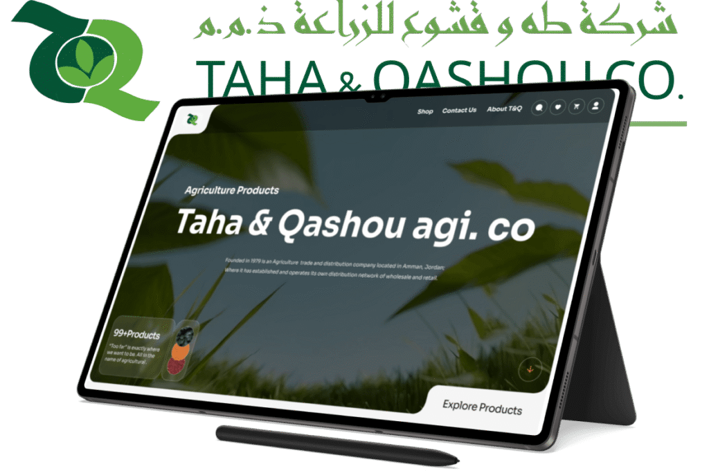 Taha & Qashou agriculture website project